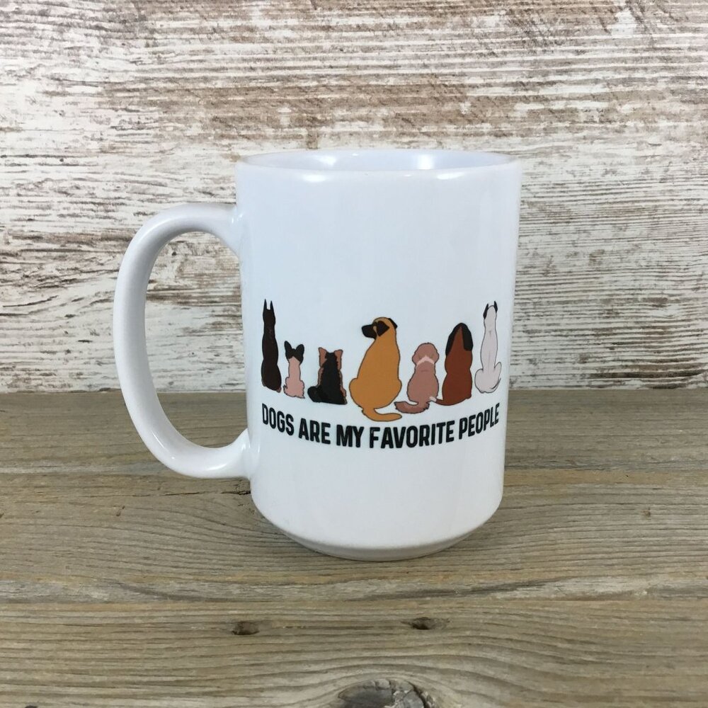 Dogs are My Favorite People 15 oz Ceramic Coffee Mug